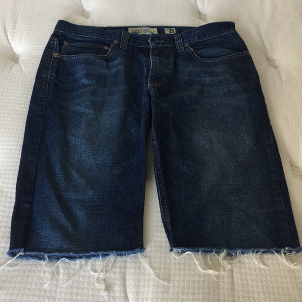 Men RS NEW YORK SLIM STRAIGHT JEANS CUT OFF 33-30